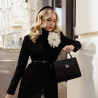 Damen-Gürtel 42-1m schwarz geprägt lifestyle