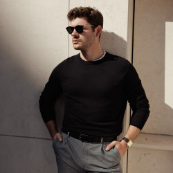 Herrengürtel 70b schwarz glänzend lifestyle