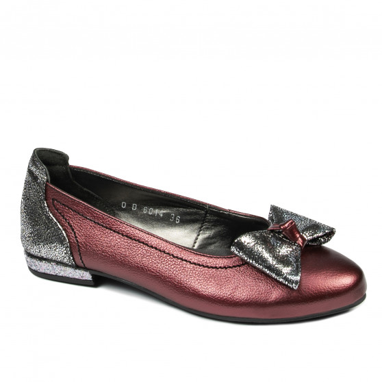 Damen Ballerinas 6014 Bordeaux Perlmutt kombiniert Damen Ballerinas 6014 Bordeaux Perlmutt kombiniert