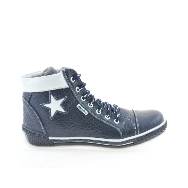 Damenstiefeletten 3274 Indigo+Weiß