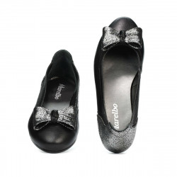 Damen Ballerinas 6014 schwarz kombiniert