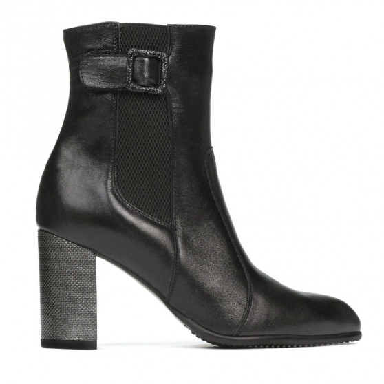 Damenstiefel 1177 schwarz satiniert Damenstiefel 1177 schwarz satiniert