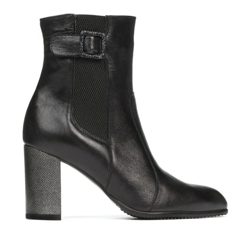 Damenstiefel 1177 schwarz satiniert