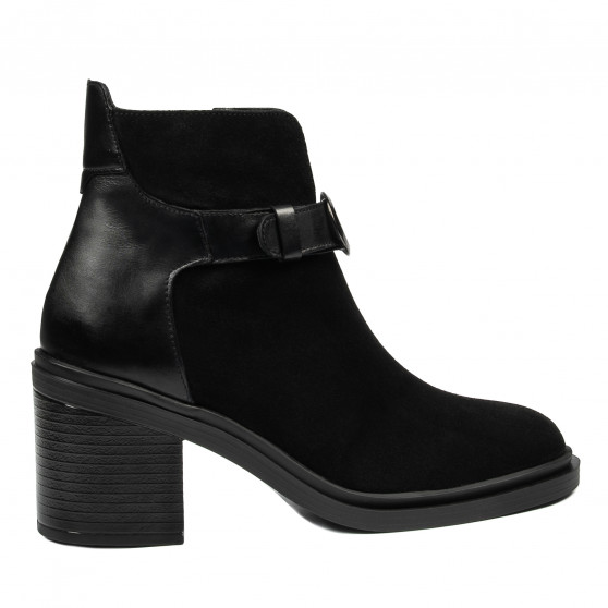 Damenstiefeletten 3400 schwarz kombiniert