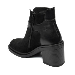 Damenstiefeletten 3400 schwarz kombiniert