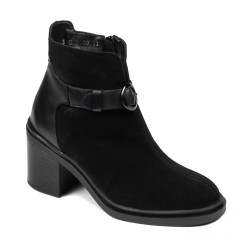 Damenstiefeletten 3400 schwarz kombiniert