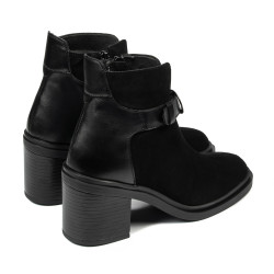 Damenstiefeletten 3400 schwarz kombiniert