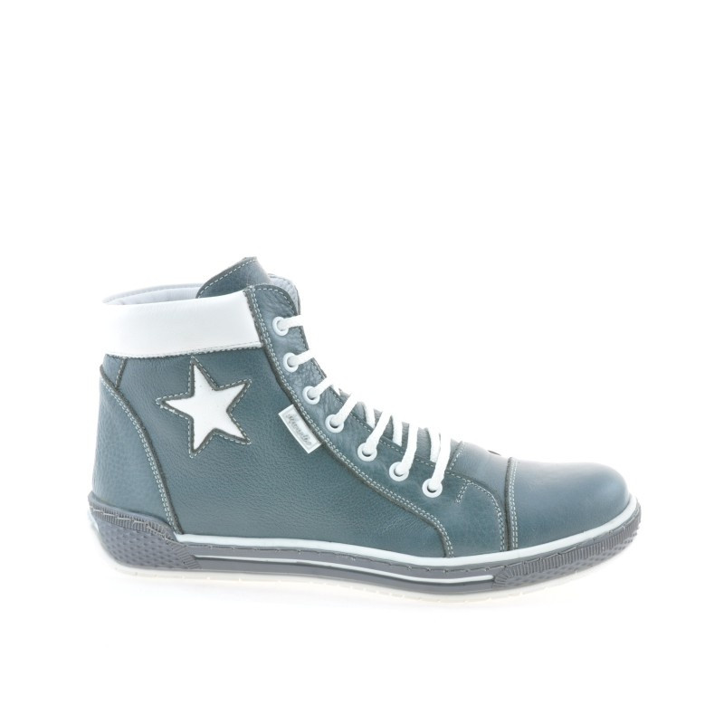 Damenstiefeletten 3274 grau+weiß