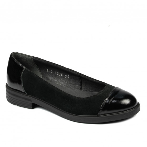 Damen-Ballerinas 6036 schwarz kombiniert