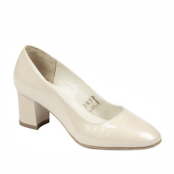 Elegante Damenschuhe 1268 Lack Elfenbein