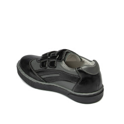 Kleinkinderschuhe 16c schwarz+grau