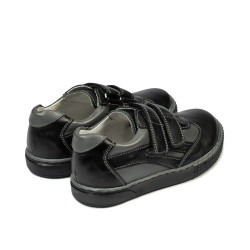 Kleinkinderschuhe 16c schwarz+grau
