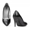 Elegante Damenschuhe 1246 Anthrazit Perlmutt