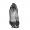 Elegante Damenschuhe 1246 silber perlmuttfarben