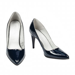 Elegante Damenschuhe 1246 Lack Indigo