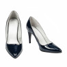 Elegante Damenschuhe 1246 Lack Indigo