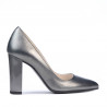Elegante Damenschuhe 1261 metallisches Grau