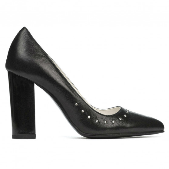 Damen elegante Schuhe 1275 Schwarz satiniert Damen elegante Schuhe 1275 Schwarz satiniert
