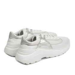 Damen-Sportschuhe 6015 in perlmuttweiß kombiniert