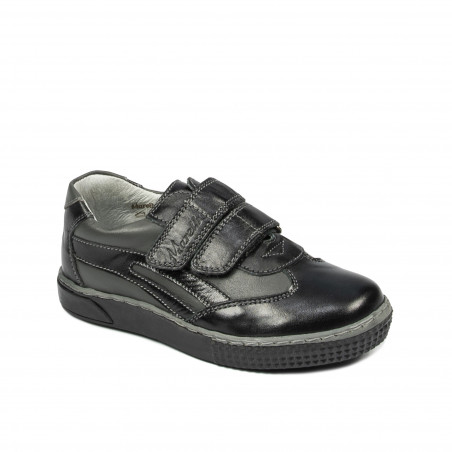 Kleinkinderschuhe 16-2c schwarz+grau