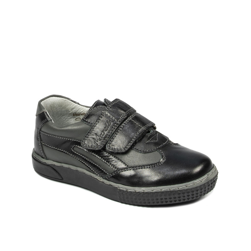 Kleinkinderschuhe 16-2c schwarz+grau