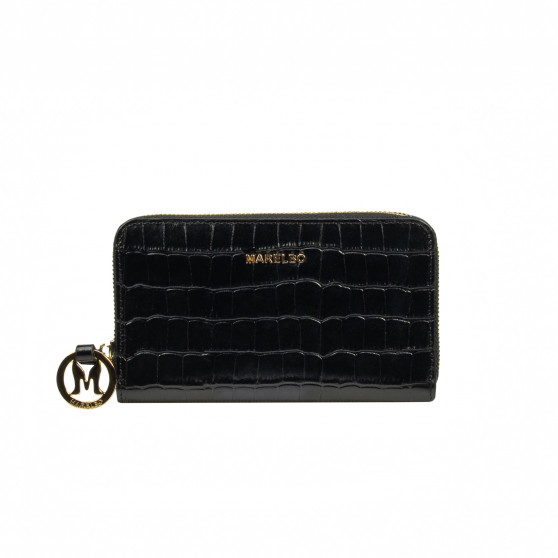 Damenbörse 204g Croco Schwarz Damenbörse 204g Croco Schwarz