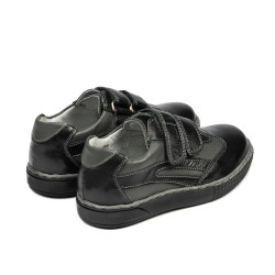 Kleinkinderschuhe 16-2c schwarz+grau