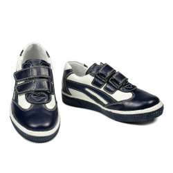 Kleinkinderschuhe 16-2c indigo+weiß