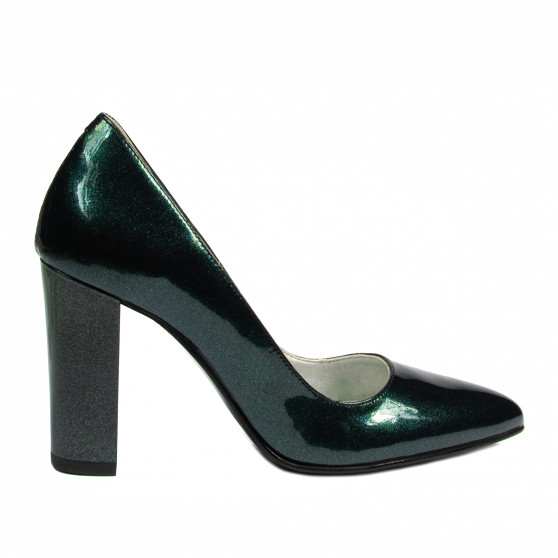 Damen elegante Schuhe 1261 Lack Türkis Perlglanz Damen elegante Schuhe 1261 Lack Türkis Perlglanz
