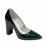 Damen elegante Schuhe 1261 Lack Türkis Perlglanz