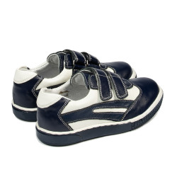 Kleinkinderschuhe 16-2c indigo+weiß