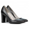 Elegante Damenschuhe 1261 Anthrazit Perlmutt