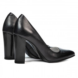 Elegante Damenschuhe 1261 Anthrazit Perlmutt