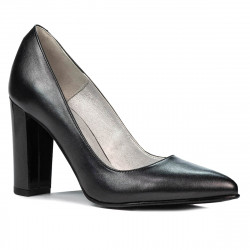 Elegante Damenschuhe 1261 Anthrazit Perlmutt