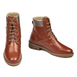 Damenstiefel 3316 braun kombiniert