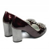 Damen elegante Schuhe 1272 Lack Bordeaux