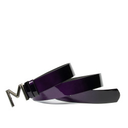 Damen Gürtel 17-2m Lack lila+schwarz