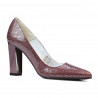 Elegante Damenschuhe 1261 Python Bordeaux