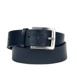 Herren-Gürtel 34b blau safiano