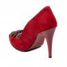 Elegante Damenschuhe 1279 Rot Antilope