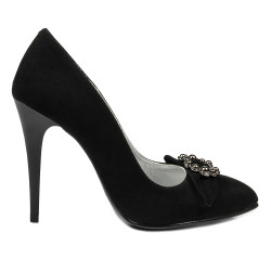 Elegante Damenschuhe 1279 schwarz Antilope