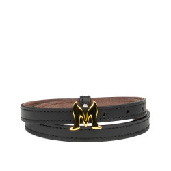 Damengürtel 42cm schwarz Nappa
