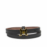 Damengürtel 42cm schwarz Nappa