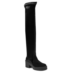Damenstiefel 3405 kombiniert schwarzer Nubuk