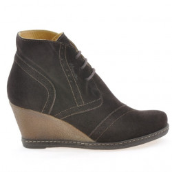 Damenstiefeletten 3230-1 Kaffee Velours