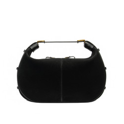Damentasche Hand 038g Wildleder schwarz