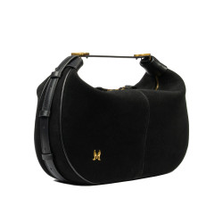 Damentasche Hand 038g Wildleder schwarz