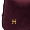 Damentasche Handtasche 037g Wildleder Bordeaux