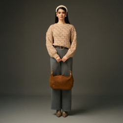Damentasche Handtasche 038g Wildleder Braun lifestyle