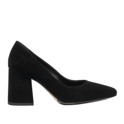 Damen elegante Schuhe 1315 schwarz Velour